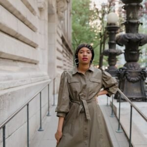 Áo khoác trench coat kaki Heritage